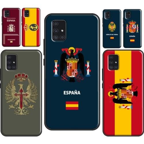 Spanish Passport Flag For Samsung A72 A52 A32 A12 A02S A20e A21S A10 A40 A50 A70 A11 A31 A41 A71 A51 Phone Case