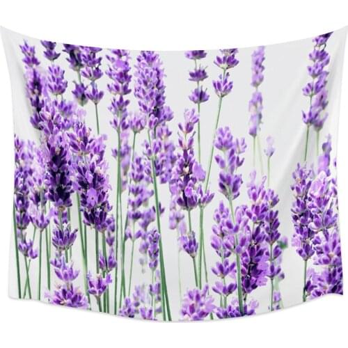 Lavender Plant Flowers Wall Tapestry Home Wall Decor Tapestry Cover Beach Towel Picnic Mat Yoga Mat