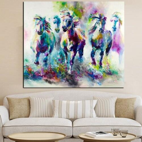Canvas Painting Horse Running Canvas Poster Print for living room bedroom home decoration