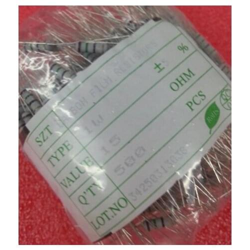 1W 15R 1W 15OHM Carbon Film 5% 500pcs/LOT Free shipping