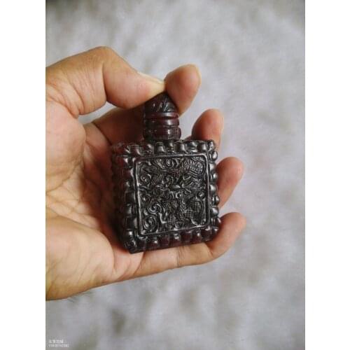 Collection old rhinoceros horn bone snuff bottle, dragon, best adornment & collection, free shipping