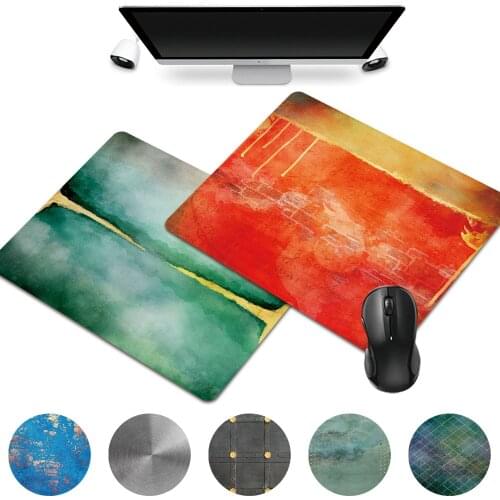 Mouse Pad PU Leather Waterproof Computer Mousepad Anti-slip Gaming Mouse Mat Small 25x21cm Fashion Background Pattern Series