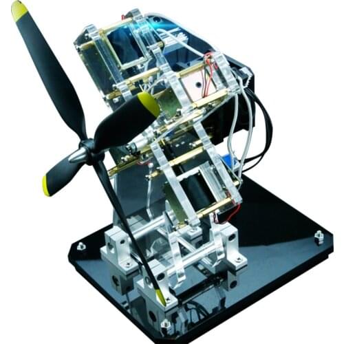 Cool! Star engine, electromagnet engine, multi-cylinder engine, startable aircraft engine model