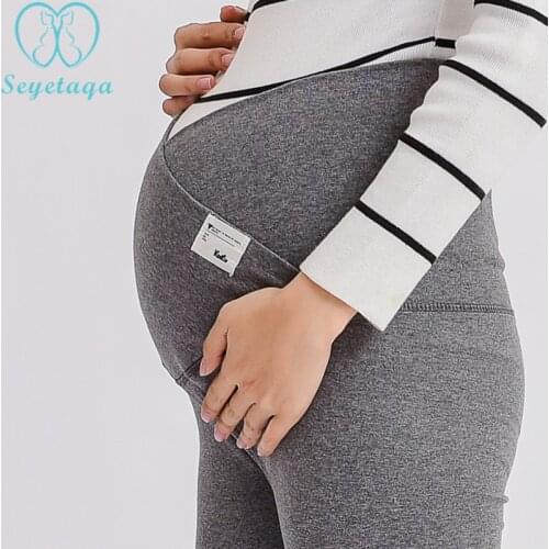3102# Across V Low Waist Belly Maternity Legging Spring Autumn Fashion Knitted Clothes for Pregnant Women Pregnancy Skinny Pants