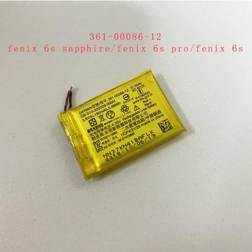 Rechargeable Li-ion Battery For GARMIN Fenix 6S Fenix 6S Sapphire Fenix 6S Pro 361-00086-12 3.8Vdc 180mAh 0.68Wh Part Repair