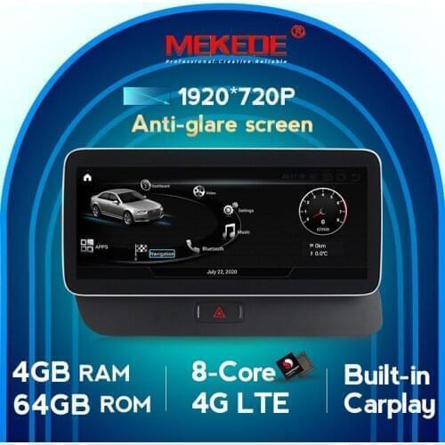 Mekede Wireless carplay Android 10.0 Car multimedia Player for Audi Q5 2009-2017 GPS navigation 12.5 inch IPS 1920*720 4G LTE