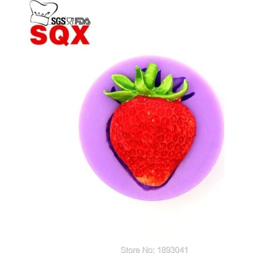 Cute Strawberry Cake Mold Fruit Fondant Cake Mold Chocolate Mould Kitchen Baking Silicone Sugarceaft Cake Decoration Tools LH42