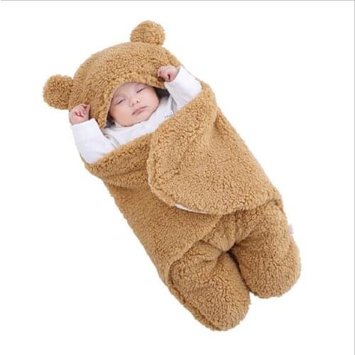 Soft Newborn Baby Wrap Blankets Baby Sleeping Bag Envelope For Newborn Sleepsack 100% Cotton thicken Cocoon for baby 0-9 Months