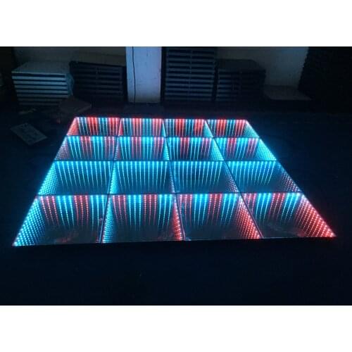 Outdoor 3D Mirror Abyss Led Dance Floor Light Up Wedding Party Stage Panels