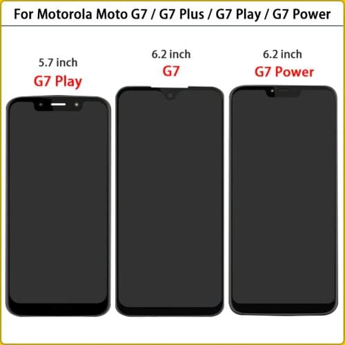Original For Motorola Moto G7 Plus / G7 Play Display Touch Screen Panel Sensor Digiziter Assembly New For Moto G7 Power LCD