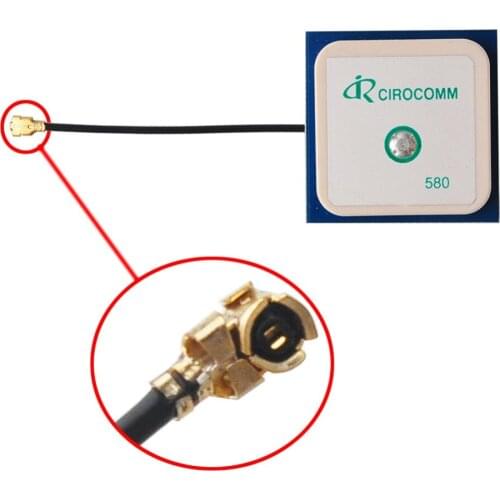 RCmall 25*25*2mm 32db High Gain 5cm Length Built-in Ceramic Active GPS Antenna FZ1546