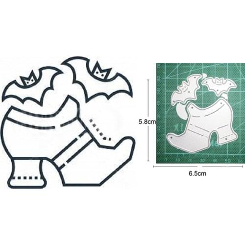 Craft metal cutting dies cut die mold Bat Shoes Halloween Decoration Scrapbook paper craft knife mould blade punch stencils dies