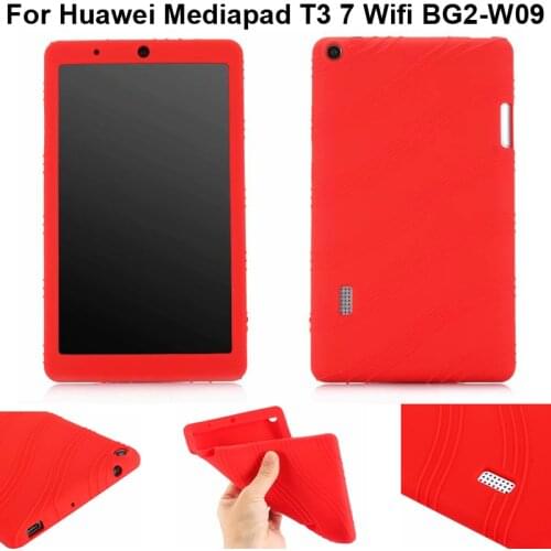 Silicon Cover For Huawei Mediapad T3 7 Wifi BG2-W09 Protector Skin Case T3 7.0" Wifi BG2 W09 Tablet Bag Sleeve Capa Fundas Pouch