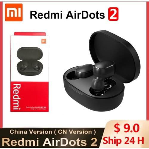 Hot Xiaomi Redmi Airdots 2 TWS Wireless Earphone Bluetooth AI Control Gaming Headset With Mic Original Xiaomi Airdots S Earbuds