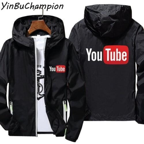 Mens Youtube Coat Thin Sunscreen Skin Zipper Hooded Windbreaker Sports Pilot Jacket Beach Ultra Light Cycling Plus Size 7XL 6XL