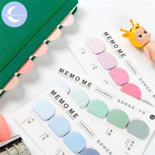 YueGuangXia 6 Colors Handy Planner Stickers Sticky Notes Notepad Diary Creative Stationery Self-Stick Note Memo Pads 150pcs/lot