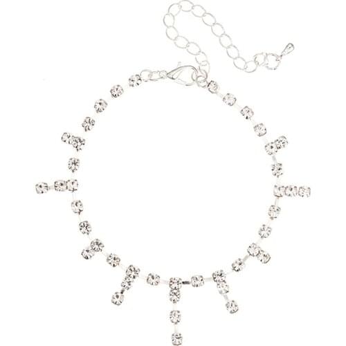 YFJEWE Jewelry Foot Legs Bracelet Anklets Women Anklets Simple Hanging Barefoot Crochet Sandals Foot A006