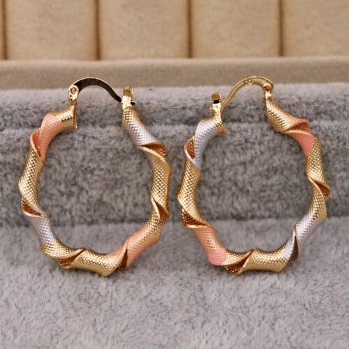 Fashion Jewelry Womens earring Bohemian Hoop Earrings Gold tie dye Hoops Earrings Twist Earrings Indian Style accessories
