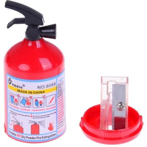 1Pc 6.7 * 2.9cm Kawaii Fire Extinguisher Shape Creative Pencil Sharpener Student Stationery For Kids Gifts