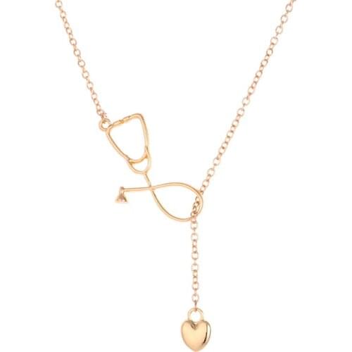 10pcs Personality stethoscope necklace jewelry.Hot sale Small equipment jewelry Medical equipment Necklace Jewelry