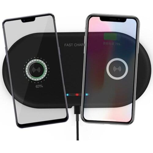 2 in 1 Double 10W Wireless Charger for iPhone 12 11 X XR XS MAX for Samsung s10 note 10 universal