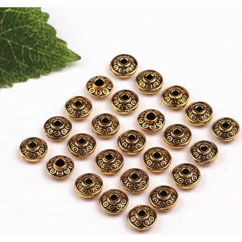 6mm Tibetan Antique Gold Spacer Beads For Loose Beads Jewelry Making Accessories DIY Handmade Craft 200pcs/lot
