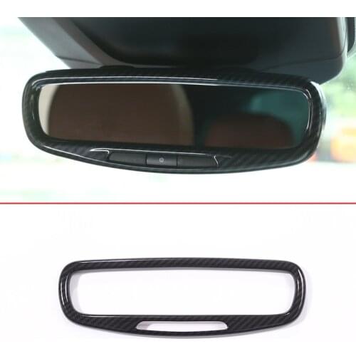 Carbon Fiber ABS For Maserati Levante 2016 For Ghibli 2017 Quattroporte 2017 Car Interior Rearview Mirror Frame Trim Accessories