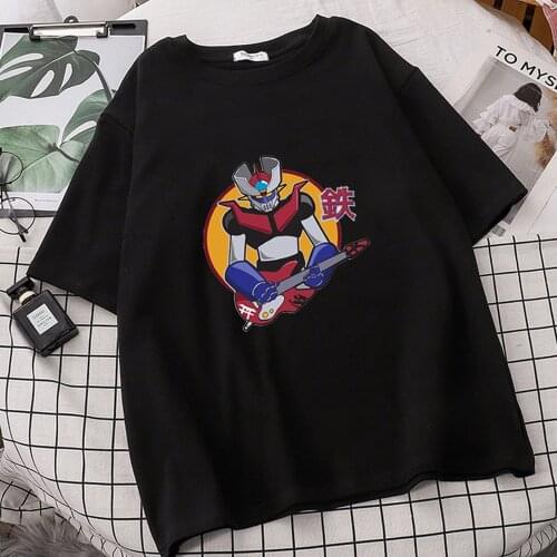 Anime Mazinger Z Women Tshirts Popular Brands T-shirt Mujer High Quality Design Oversized T Shirts Camisetas Short Sleeve Tee