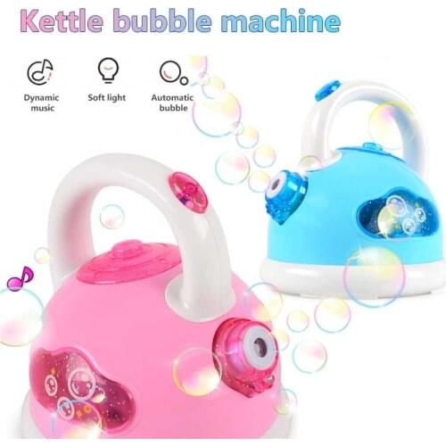 Kids Automatic Bubble Machine Summer Soap Water Bubble Machine Electric Puzzle Kettle Bubble Machine For Children Gift Toys