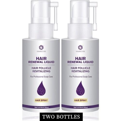 HAIRCUBE Anti Hair Loss Serum for Men and Women Natural Hair Growth Spray Hair Care Products for Stronger/Longer Hair 2Pcs