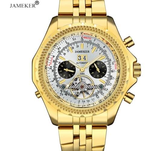 JAMEKER Mens Stainless Steel Watch
