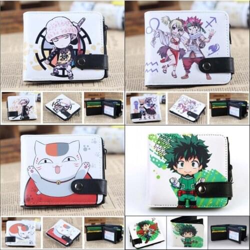 Anime wallet my hero academia Cartoon wallet Card Holder Coin Pocket Zipper Handbags Gift