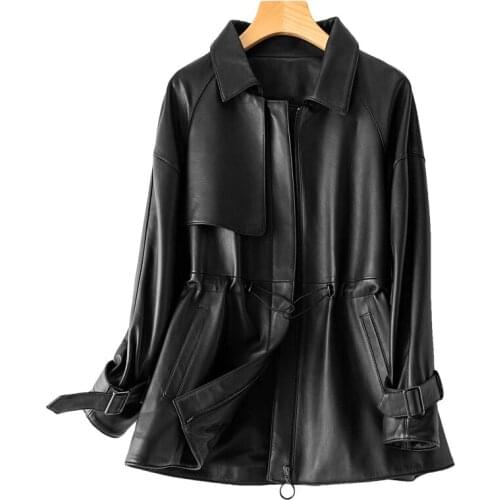 Real Genuine Leather Jacket Autumn Winter Coat Women Clothes 2020 Korean Vintage 100% Sheepskin Coat Female Tops ZT4296