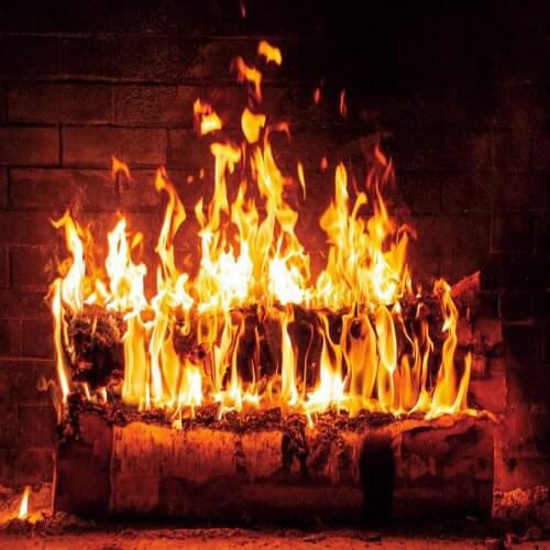 Laeacco Flame Burning Fireplace Winter Christmas Birthday Portrait Backdrop Photographic Photo Background For Photo Studio