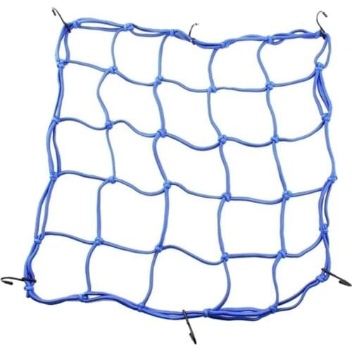 HOT SALES!!! 40x40cm Motorcycle Elastic Helmet Rope Cord Luggage Cargo Bungee Net