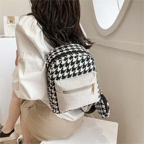 Fashion Mini Backpack Womens All-Match Designer Bag High-Quality Fabric Cute Youth Girl School Bag Leisure Shopping