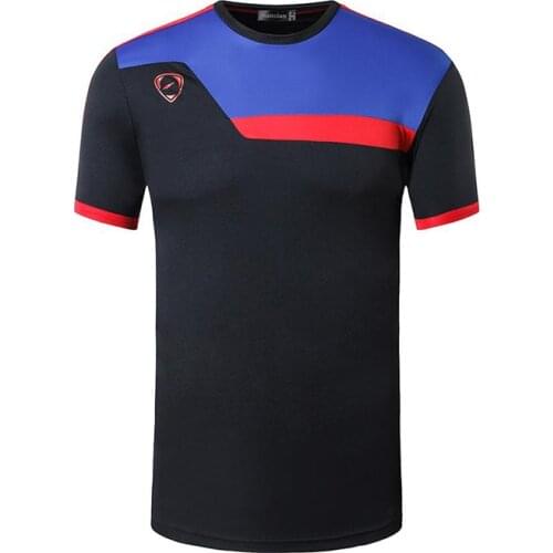 Jeansian Mens Sport Tee Shirt Tshirt T-shirts Tops Running Gym Fitness Workout Football Short Sleeve Dry Fit LSL073 Black