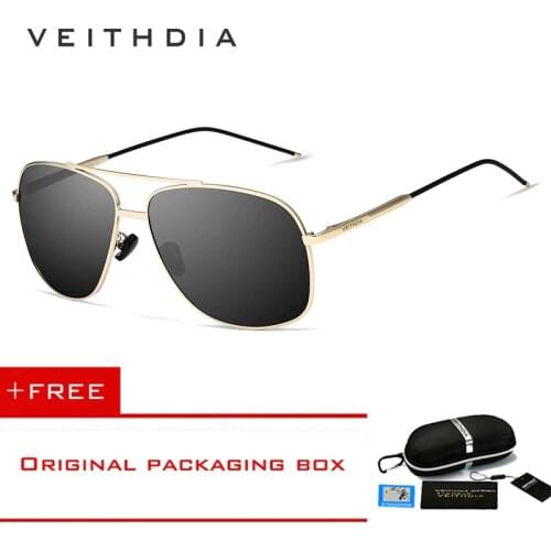 Veithdia 2019 Brand New Designer Fashion Sun Glasses Sunglasses Men Polarized Coating Mirror Eyewear Accessorie For Men 2495