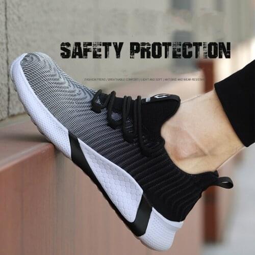 Safety Shoes Men Steel Toe Indestructible Shoes Anti-puncture Work Sneakers Breathable Sefety Work Boots Male Zapatos De Hombre