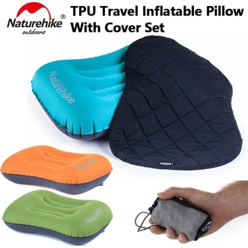Naturehike TPU Inflatable Pillow Camping Outdoor Travel Air Pillows Cover Set Neck Support Sleep Head Rest for Field Home Office