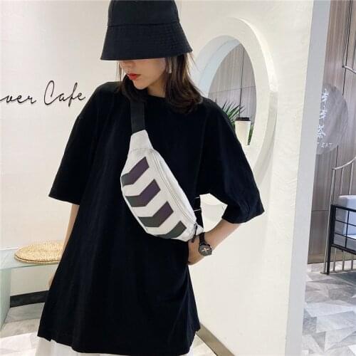 Chest Bag Men Waist Bag Canvas Fanny Pack Male Street Reflective Crossbody Bags Casual Travel Pouch Unisex Shoulder Pouch