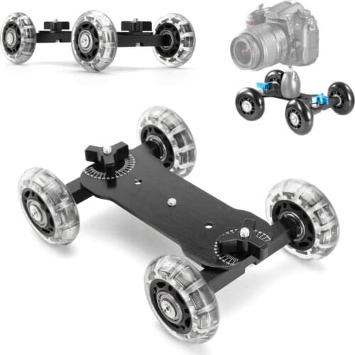 DSLR Desktop Camera Video Wheels Rail Rolling Track Slider Dolly Car Sliding Photo Studio Photography Accessories For Sony Canon