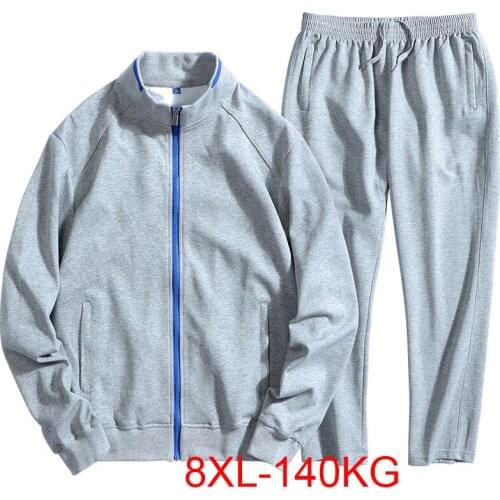 Autumn spring mens tracksuit 5XL 6XL 7XL 8XL Bust 144cm plus size Mens jackets