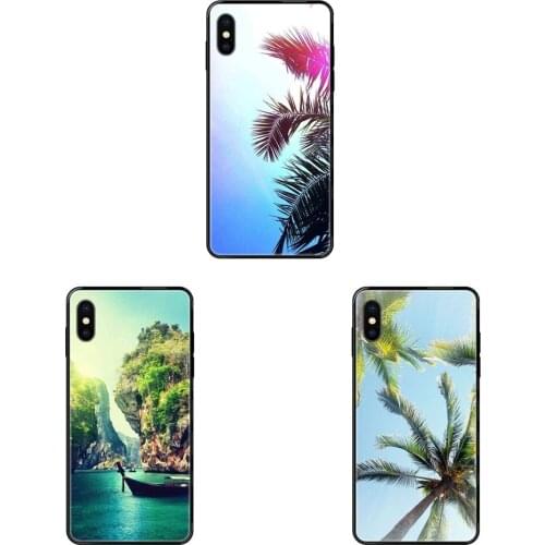 Aloha Palm Trees Summer Nature For Huawei Honor Play V10 View Mate 10 20 20X 30 Lite Pro Y3 Y5 Y9 Nova 3 3i Pro Black Soft TPU