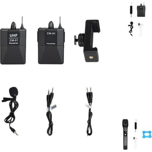 Lavalier Microphone, UHF Wireless Lavalier Microphone With Transmitter Receiver And Lapel Mic For Live Performances