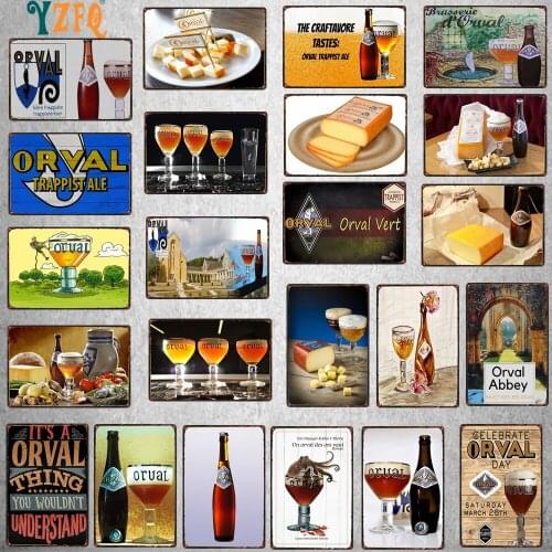 Beer Tin Metal Plates For Wall Bar Home Pub Art kitchen Coffee Decor 30X20CM DU-8523B