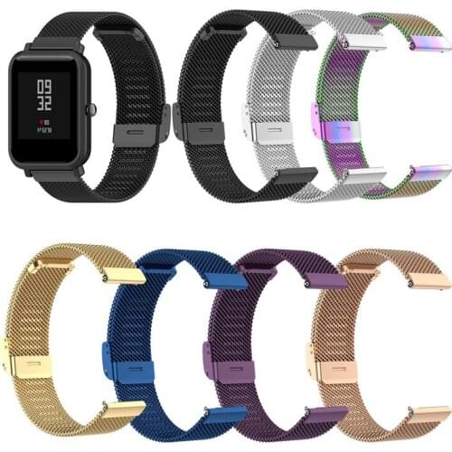 Milanese Watchband for Xiaomi Huami Amazfit Bip/Bip Lite/GTS Quick Release Band Mesh Stainless Steel Strap Wristband