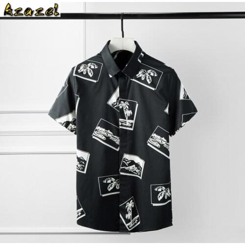 Luxury Flower Men Shirt 100% Cotton Solid Color Men Shirt Short Sleeve Camisa Masculina Mens Shirts Casual Slim Fit 4XL