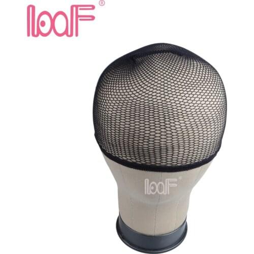 LOOF 2 piece Unisex High Stretchable Elastic Fishnet Wig Making Caps For Wig Snood Mesh Hair Weaving Nylon Hairnets