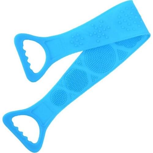 Silicone Brush Scrubber Bath Towels Bath Skin Cleaner Rubbing Back Exfoliating Body Massage Belt Shower Brush Bathroom Supplies